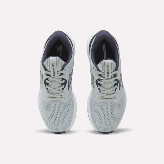 A pair of Women's NFX Trainer 2 Training Shoes by Reebok in light gray, featuring white laces, mesh uppers, and dark gray interiors, viewed from above.
