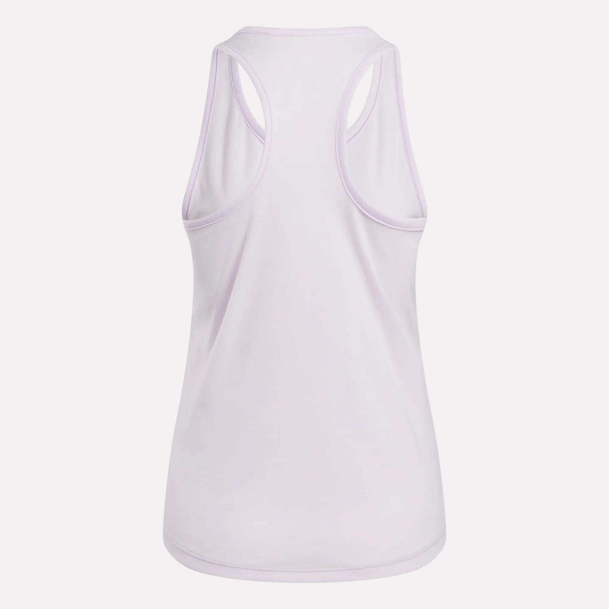 The Reebok Women's Core Tank Top is shown from the back against a white background, making it an ideal sweat-wicking workout top for active days.