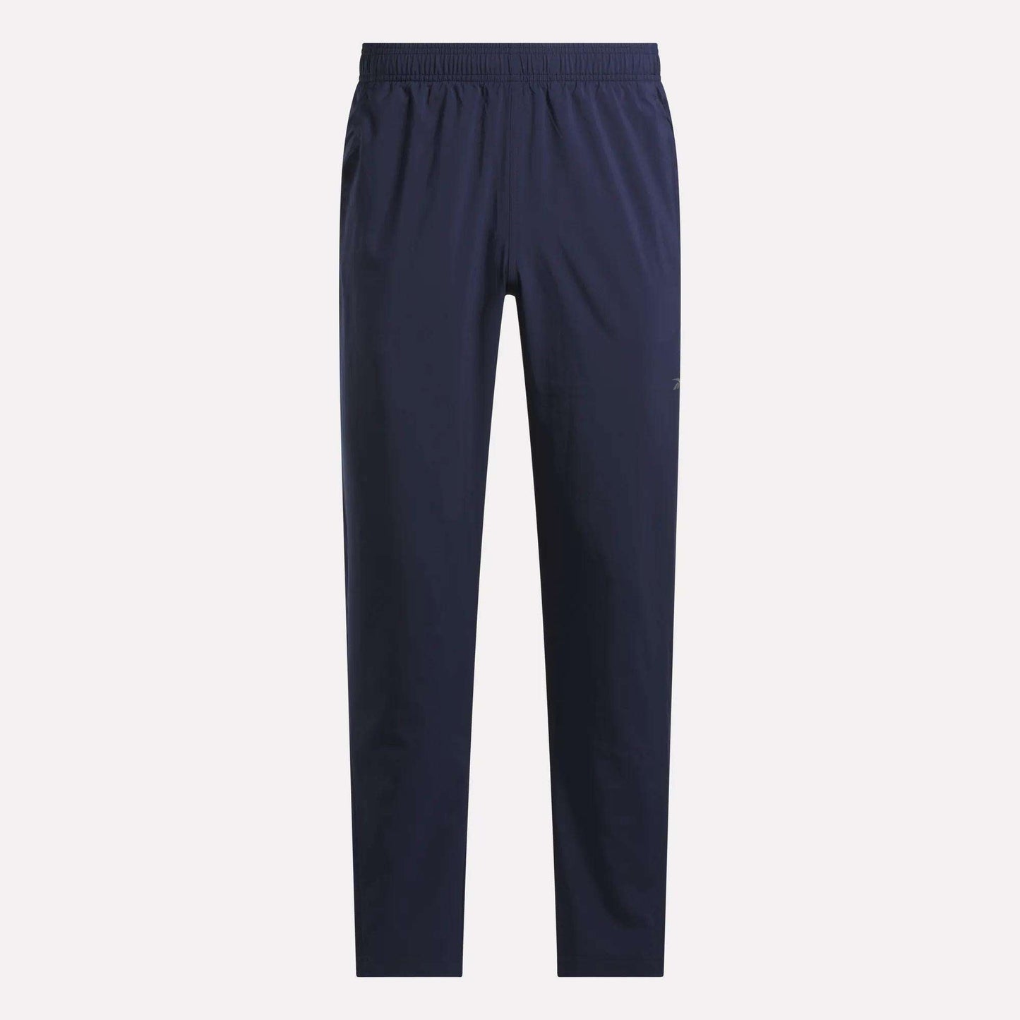Blue Reebok Men's Train Woven Unlined Pants, ideal as lightweight workout pants.