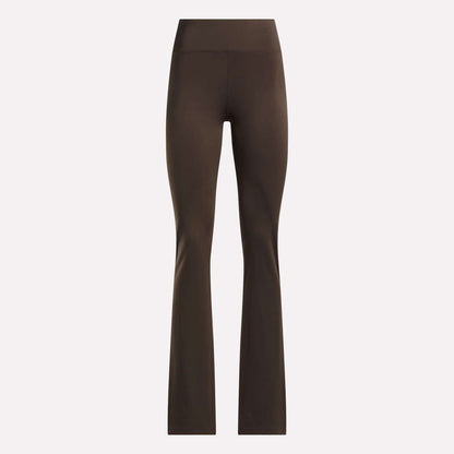 Reebok Women's High-Rise Bootcut Pants displayed against a plain light background, shown from the front.