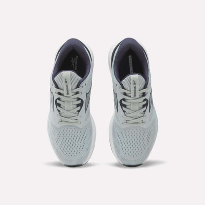 A pair of Women's NFX Trainer 2 Training Shoes by Reebok in light gray, featuring white laces, mesh uppers, and dark gray interiors, viewed from above.