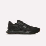 The Reebok Nano Gym 2.0 Training Shoes in Black/Gum feature a low profile, lace-up design, high-rebound foam sole, and subtle side logo, shown against a white background.