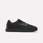 An Espresso Reebok Nano X5 Training Shoe with mesh upper, lace-up closure, and rubber outsole for comfort, ideal for training; shown in profile view on a plain white background.