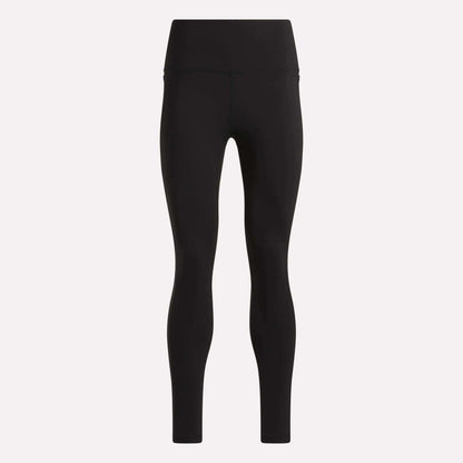 Reebok Women’s Odyssey High-Rise 7/8 Leggings feature a smooth, fitted design and wide waistband with no visible logos or patterns, shown on a plain light background.