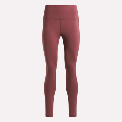 Reebok Women's Odyssey High-Rise 7/8 Leggings in solid mauve, shown against a plain light background.