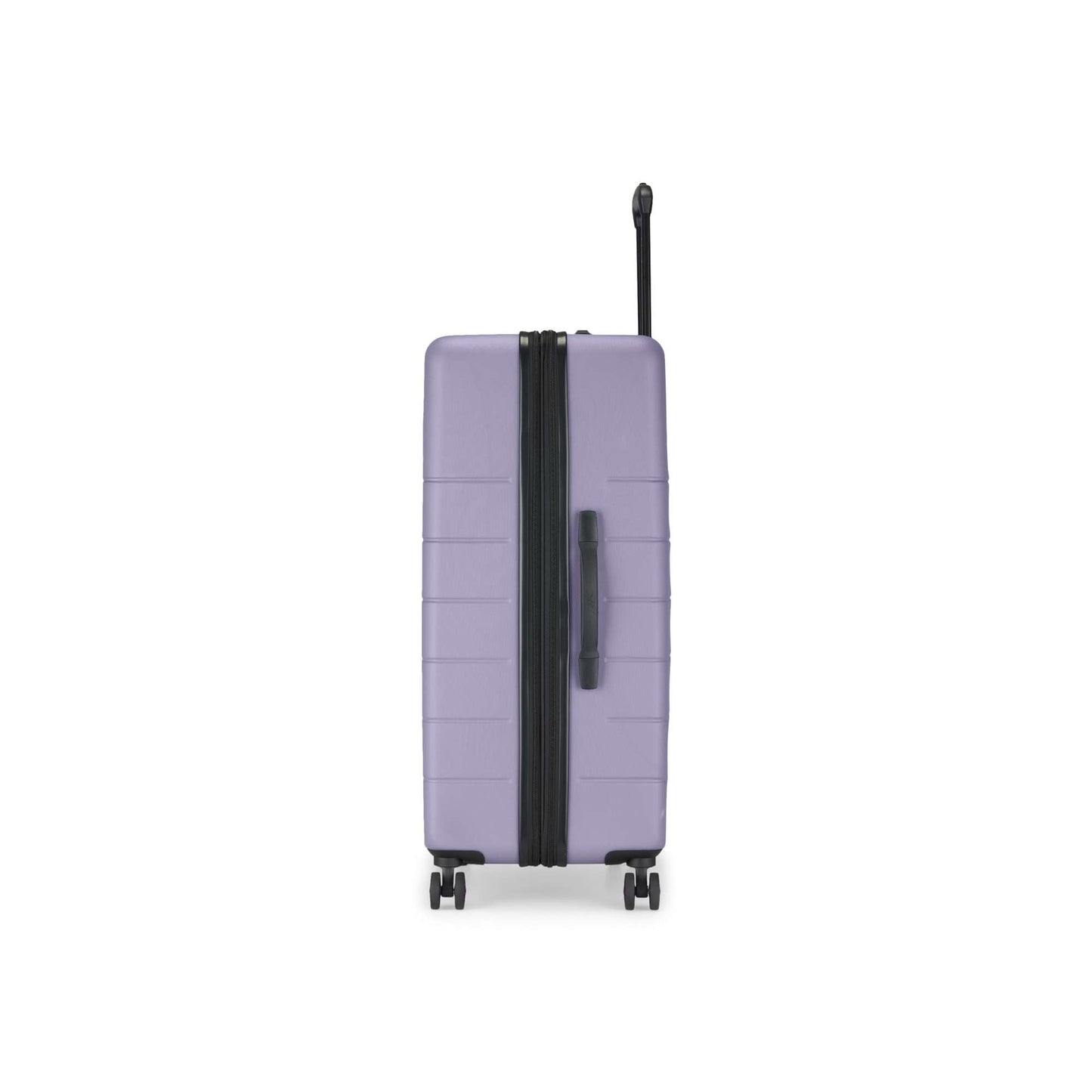 The Reebok Captain 2 Piece Luggage Set features a purple hard-shell suitcase with black trim, four spinner wheels, and an extended handle—ideal for those seeking durable travel gear.