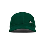 The Reebok Badge Cap is green with a white logo and features a moisture-wicking Speedwick sweatband for comfort.