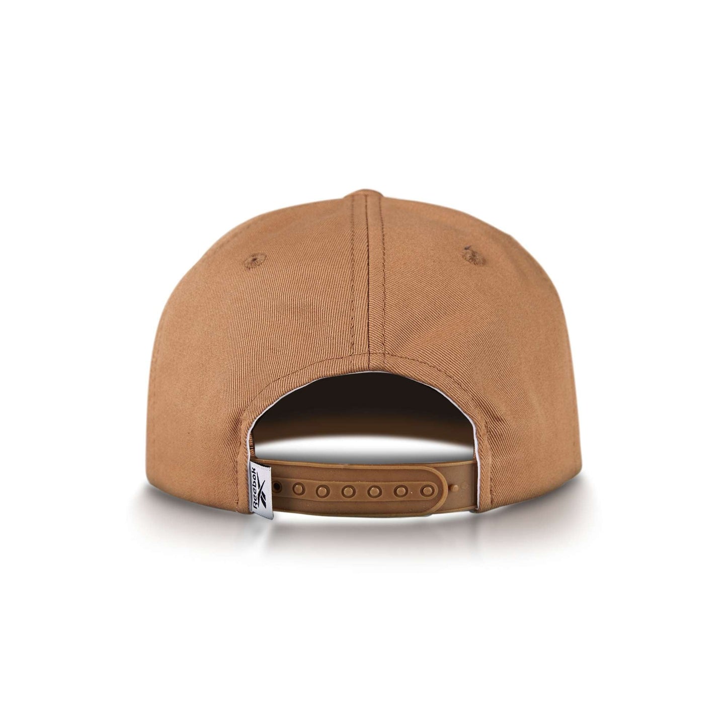 The Logo S-Reebok Vector Cap by Reebok is shown from the back with an adjustable snap closure and a small white tag on the left side, set against a plain white background.